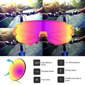 img 3 attached to 🕶️ Unisex Windproof Sports Cycling Sunglasses for Men and Women - 3 Interchangeable Lens Eyewear Ideal for Biking and Fishing