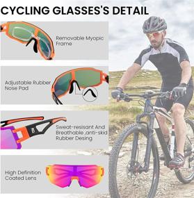 img 2 attached to 🕶️ Unisex Windproof Sports Cycling Sunglasses for Men and Women - 3 Interchangeable Lens Eyewear Ideal for Biking and Fishing