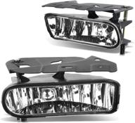 dna motoring fl-ztl-251-ch clear lens fog light [for 02-06 cadillac escalade] logo