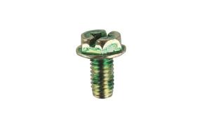 img 2 attached to Pack of 100 Slotted Hex Grounding Screws, Optimized for Solid Wire