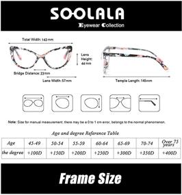 img 3 attached to SOOLALA Cateye Blue Light Blocking Glasses - Women's Computer Eye Glasses