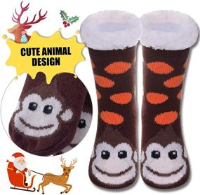 img 2 attached to 🐧 YEBING Slipper Christmas Grippers Penguin Boys' Clothing: The Perfect Socks & Hosiery Solution!