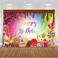 🍫 mocsicka chocolate birthday backdrop: 7x5ft sweet candy theme party background for lollipop cupcake candyland photography - stunning candy-inspired backdrops logo