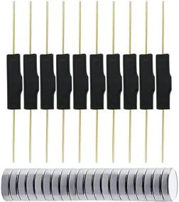 img 4 attached to Gebildet 10Pcs Plastic Reed Switch Reed Contact Normally Closed Magnetic Induction Switch With 20Pcs Small Multi-Use Round Magnets