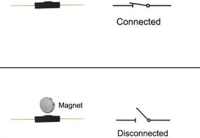 img 2 attached to Gebildet 10Pcs Plastic Reed Switch Reed Contact Normally Closed Magnetic Induction Switch With 20Pcs Small Multi-Use Round Magnets