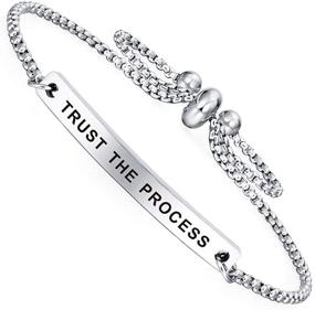 img 4 attached to 🎀 Dainty Cuff Bracelet - Trust the Process: Perfect Sweet 16 Jewelry Gift for Girls on Her Birthday Party