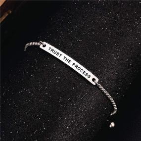 img 2 attached to 🎀 Dainty Cuff Bracelet - Trust the Process: Perfect Sweet 16 Jewelry Gift for Girls on Her Birthday Party