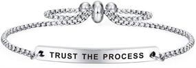 img 3 attached to 🎀 Dainty Cuff Bracelet - Trust the Process: Perfect Sweet 16 Jewelry Gift for Girls on Her Birthday Party