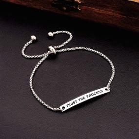 img 1 attached to 🎀 Dainty Cuff Bracelet - Trust the Process: Perfect Sweet 16 Jewelry Gift for Girls on Her Birthday Party