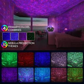 img 1 attached to 🌌 Galaxy Night Light Projector for Bedroom with Music Speaker, Timer & 10 Colors Skylight - Star Projector for Adults Kids, Alexa & Google Assistant Control - Ideal for Birthday/Party/Home Decor