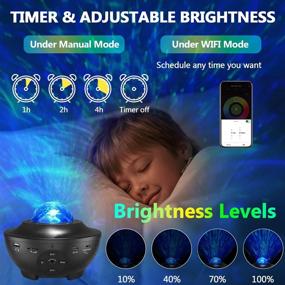 img 3 attached to 🌌 Galaxy Night Light Projector for Bedroom with Music Speaker, Timer & 10 Colors Skylight - Star Projector for Adults Kids, Alexa & Google Assistant Control - Ideal for Birthday/Party/Home Decor