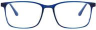 👓 fullwosing glasses -6.00 to -8.00: ultra-lightweight tr90 blue red eyewear for style and comfort logo