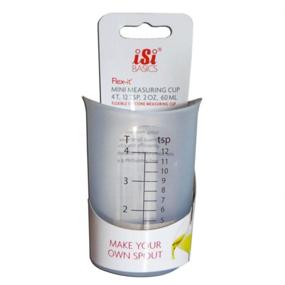 img 2 attached to 📏 iSi North America Mini Measuring Cup: Flexible Silicone, 2-Ounce, Clear - Accurate Measurements for Precision Cooking