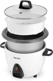 img 2 attached to Aroma Housewares ARC-360-NGP 20-Cup Pot-Style Rice Cooker & Food Steamer, White: Deliciously Efficient Cooking Companion