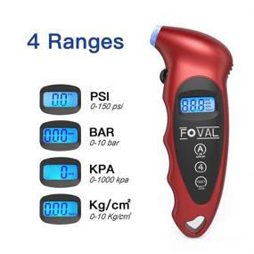 img 3 attached to 🔧 FOVAL Digital Tire Pressure Gauge 150 PSI: Instant Read with Backlit LCD and Non-Slip Grip (4 Pack) - Car Truck Bicycle Tool