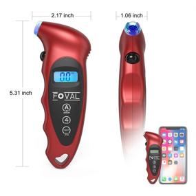 img 1 attached to 🔧 FOVAL Digital Tire Pressure Gauge 150 PSI: Instant Read with Backlit LCD and Non-Slip Grip (4 Pack) - Car Truck Bicycle Tool