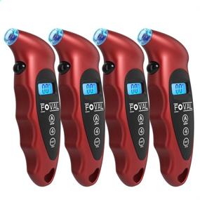 img 4 attached to 🔧 FOVAL Digital Tire Pressure Gauge 150 PSI: Instant Read with Backlit LCD and Non-Slip Grip (4 Pack) - Car Truck Bicycle Tool