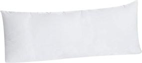 img 4 attached to ✨ High-Quality Egyptian Cotton 400 Thread Count Percale Body Pillowcase - Fits 20 x 54 Inch Body Pillow - Envelope Closure - Quantity 1 (White)