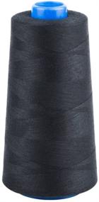 img 1 attached to 🧵 High-quality Black Sewing Thread: 100% Polyester, 3000m/3280yds per Spool, 4pcs (12000m/13120yds) Pack, 40/2 All-Purpose Threads for Sewing Machine Over-Lock