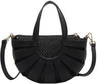 chuang shoulder hollow semicircle handbags logo