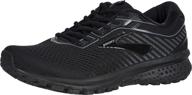 men's brooks ghost 👟 running shoe in black and grey logo