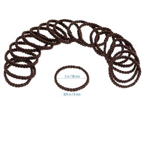 img 2 attached to 👱 18 Pcs Brown Braided Hair Ties: Stylish Holders for Women and Men