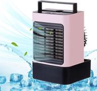 portable rechargeable air cooler with handle: quiet and efficient personal evaporative air conditioner with 3 speeds for bedroom, home, office logo