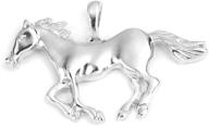 large horse charm pendant silver logo