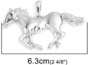 img 1 attached to Large Horse Charm Pendant Silver