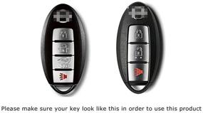 img 1 attached to IJDMTOY Exact Fit Gloss Metallic Sky Blue Smart Key Fob Shell Совместимость с Nissan Armada Rogue GT-R Murano Pathfinder Sentra Leaf Titan (только 4 кнопки)