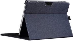 img 4 attached to 🔵 Blue Protective Case for Microsoft Surface Pro 7 / Pro 6 / Pro 5 / Pro 4 with Pen Holder, 12.3 inch Slim Light Shell Cover, Multiple Angle Polyester, Compatible with Type Cover Keyboard