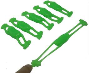 img 1 attached to Yabber Kids Party Favors: Green Flying Frogs 🐸 with Sticky Gel, Sling Shot Froggy - 24 Count