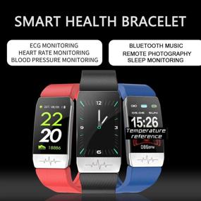 img 2 attached to Fitness Tracker HR Couple Watch Smart Bracelet With Temperature Measuring Heart Rate Blood Pressure Blood Oxygen Monitor Pedometer Sleep Monitor Digital Smart Watch Waterproof For Kids Women Men