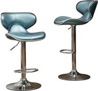 🪑 stylish and comfortable blue swivel barstool set by roundhill furniture logo