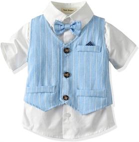 img 2 attached to 👔 Smart & Stylish: Tem Doger Toddler Gentleman Outfits for Boys