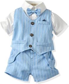 img 4 attached to 👔 Smart & Stylish: Tem Doger Toddler Gentleman Outfits for Boys