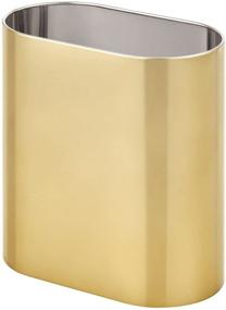 img 4 attached to MDesign Wastebasket Container Bathrooms Kitchens Bath for Bathroom Accessories