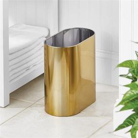 img 3 attached to MDesign Wastebasket Container Bathrooms Kitchens Bath for Bathroom Accessories