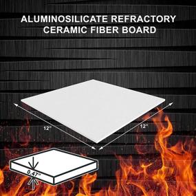 img 3 attached to 🔥 Simond Store Ceramic Fiber Insulation Board 0.47 Inch X 12 Inch X 12 Inch - High Performance Fireproof Refractory Board for Wood Stove Pizza Oven, Furnace, Kiln & Fireplace Insulation - 1 Piece