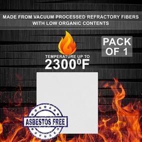 img 2 attached to 🔥 Simond Store Ceramic Fiber Insulation Board 0.47 Inch X 12 Inch X 12 Inch - High Performance Fireproof Refractory Board for Wood Stove Pizza Oven, Furnace, Kiln & Fireplace Insulation - 1 Piece