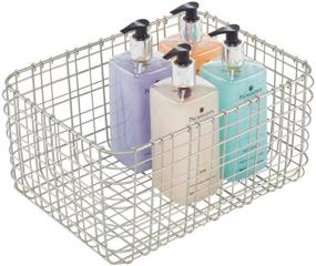 img 1 attached to MDesign Farmhouse Bathroom Organizer Cabinets Bath in Bathroom Accessories