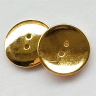 chenkou craft gold round plastic buttons - 2 hole sewing craft buttons - 25mm - pack of 30 logo