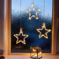 🌟 lights4fun inc. battery operated acrylic star christmas window light decoration - warm white led for indoor hanging логотип