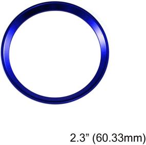 img 3 attached to Xotic Tech Steering Wheel Center Logo Ring Cover Trim Compatible With Mercedes B C E CLA GLA GLC GLK Class (Blue) 2