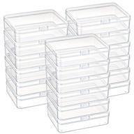 📦 kingrol 18 pack mini clear plastic storage containers with lids, 4-1/2 x 3-3/8 x 1-1/8 inch - ideal organizer for beads, jewelry, tools, craft supplies, flossers, and fishing accessories logo