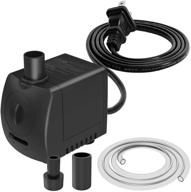 zoronk fountain pump: dry burn protection, ultra quiet design, powerful submersible water pump for aquariums, fish tanks, and fountains - 150gph (1.6ft tubing) with 5.9ft power cord логотип