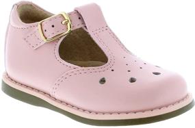 img 1 attached to Девичьи туфли Harper T Strap Apple от FOOTMATES - стильные балетки для девочек