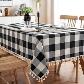 img 2 attached to 🍽️ Elegant AmHoo Rectangle Tablecloth - 54X102Inch Decoration in Various Colors and Designs