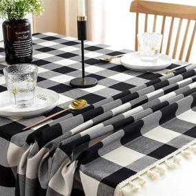 img 1 attached to 🍽️ Elegant AmHoo Rectangle Tablecloth - 54X102Inch Decoration in Various Colors and Designs