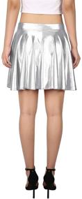 img 1 attached to HDE Womens Liquid Metallic Pleated